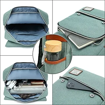 UGRACE Vintage Laptop Backpack with USB Port for College