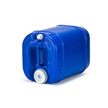 Emergency Water Storage 5 Gallon Water Tank - BPA-Free, Food Grade, Portable, Stackable, Easy Fill - Survival Supply Water Container (20 Gallons (4 Tanks))