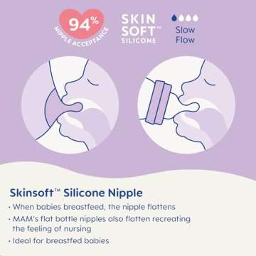 MAM Easy Start Anti Colic Baby Bottle, Easy Switch Between Breast and Bottle, Reduces Air Bubbles, 3 Pack, Newborn, Boy, Turquoise Green