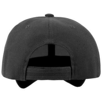 Gelante Plain Blank Baseball Caps Adjustable Back Strap Wholesale LOT 12 Pack- 001-Black