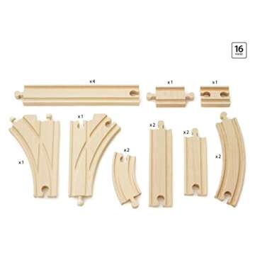 BRIO World 33402 Expansion Pack Intermediate - Wooden Train Set for Kids | Enhances Creativity | Com...