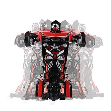 SainSmart Jr. Remote Control Car, Transform Robot RC Cars for Kids Toys, 1:14 Scale Car with One-Button Deformation, 360°Drifting, and Realistic Engine Sound, Gifts for Boys Girls Aged 8+, Red