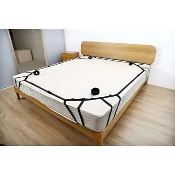 Sex Bondage BDSM Kit Bed Restraints Set, Super Easy Install Sex Rope Adjustable Straps, Sex Toys with Handcuffs Ankle Cuff for Adults Women Couples Game Pleasure (Black)