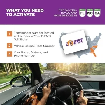 E-PASS Electronic Toll Sticker for Easy Toll Travel in FL, GA, NC