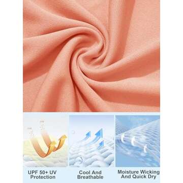 MAGCOMSEN UV Shirts for Women Long Sleeve Shirts Running Shirts for Women Fishing Shirts Womens Hiking Shirts Workout Shirts for Women T Shirts for Women Apricot