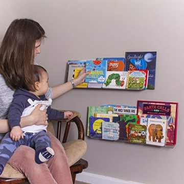 Sturdy 36 Inch Acrylic Floating Shelves 2Pack for Books & Toys