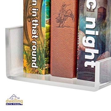 Sturdy 36 Inch Acrylic Floating Shelves 2Pack for Books & Toys