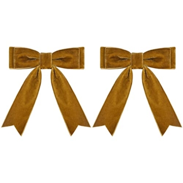 2PCS 5" Velvet Brown Hair Bows Girls Hair Clips Ponytail Holder Accessories for Girls Toddlers
