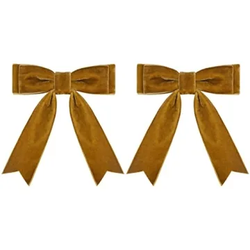 2PCS 5" Velvet Brown Hair Bows Girls Hair Clips Ponytail Holder Accessories for Girls Toddlers