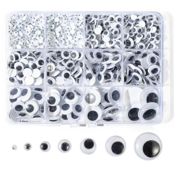 Bflaae 764pcs Black Wiggle Googly Eyes for Arts & Crafts