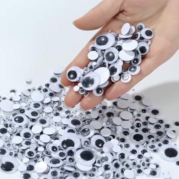 Bflaae 764pcs Black Wiggle Googly Eyes for Arts & Crafts