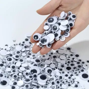 Bflaae 764pcs Black Wiggle Googly Eyes for Arts & Crafts