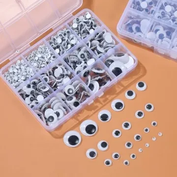 Bflaae 764pcs Black Wiggle Googly Eyes for Arts & Crafts