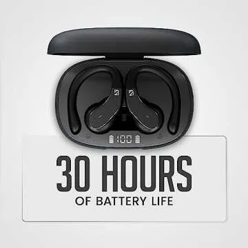 Back Bay Audio Runner 40 - Secure-Fit Wireless Earbuds, Running Bluetooth Earphones for Women and Men, Deep Bass Wrap Around Earbuds for Small Ear Canals with EarHooks, Sweatprooof Over The Ear Buds