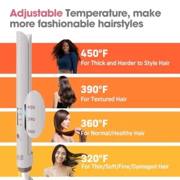 Quico Hair Straightener, 110-240V Global Travel Hair Straighteners for Women, 15s Fast Heating, Professional Negative Ion Flat Iron, Temp Memory, 320℉-450℉, Auto-Off, with Glove and Clips, Gift, Pink