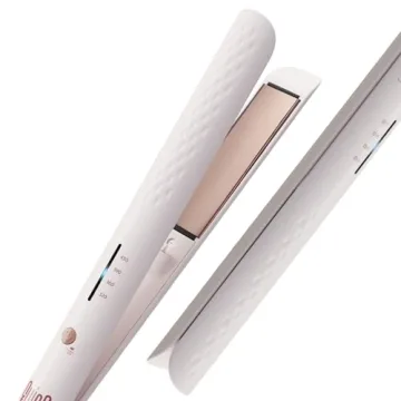 Quico Hair Straightener, 110-240V Global Travel Hair Straighteners for Women, 15s Fast Heating, Professional Negative Ion Flat Iron, Temp Memory, 320℉-450℉, Auto-Off, with Glove and Clips, Gift, Pink