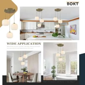 Elegant BOKT Vintage White Globe Pendant Light for Home