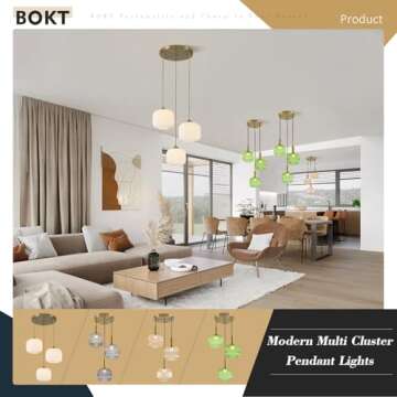 Elegant BOKT Vintage White Globe Pendant Light for Home