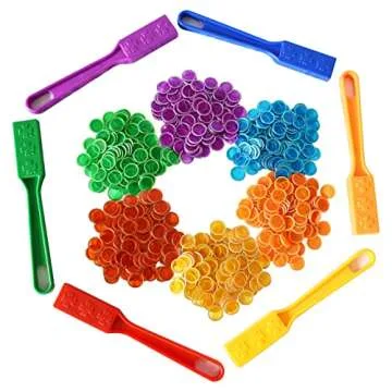 Yuanhe Bingo Chips Set - 6 Magnetic Wands & 600 Chips