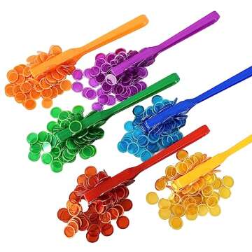 Yuanhe Bingo Chips Set - 6 Magnetic Wands & 600 Chips