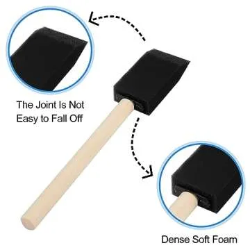 40 Pcs Foam Paint Brush Set for Staining and DIY Projects