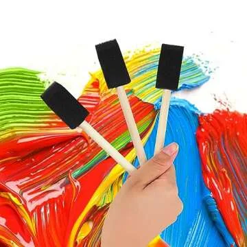 40 Pcs Foam Paint Brush Set for Staining and DIY Projects