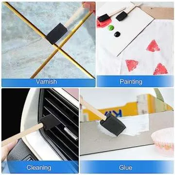 40 Pcs Foam Paint Brush Set for Staining and DIY Projects