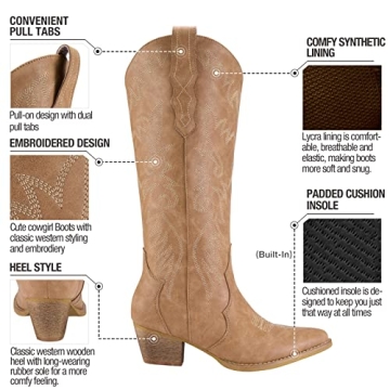 Stylish Rollda Cowboy Boots for Women - Comfortable & Trendy