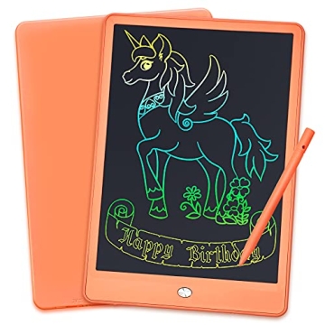 LCD Writing Tablet 10 Inch Colorful Screen Drawing Tablet for Kids, Reusable and Portable Toddler Ed...