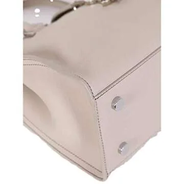 Saint Laurent YSL Ivory Leather Monogram Baby Cabas Satchel