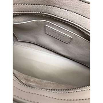 SAINT LAURENT YSL Ivory Leather Monogram Baby Cabas Satchel Handbag 424868