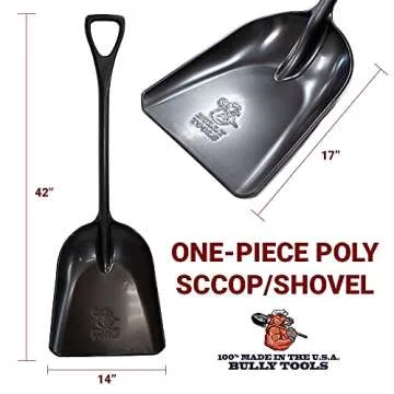 Bully Tools 92801 One-Piece Poly Scoop Shovel - 42-Inch