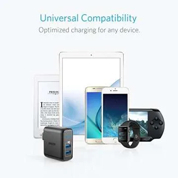 USB Charger, Anker Elite Dual Port 24W Wall Charger, PowerPort 2 with PowerIQ and Foldable Plug, for iPhone 11/Xs/XS Max/XR/X/8/7/6/Plus, iPad Pro/Air 2/Mini 3/Mini 4, Samsung S4/S5, and More