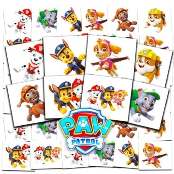 Paw Patrol Tattoos Party Favors Bundle ~ 70+ Perforated Individual 2inch x 2inch Paw Patrol Temporar...