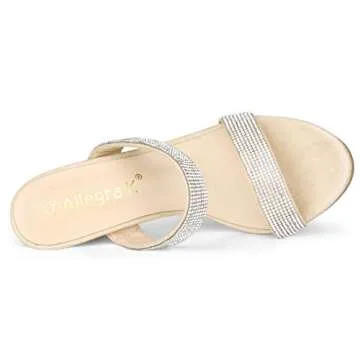Elegant Rhinestone Mules Sandals for Women by Allegra K