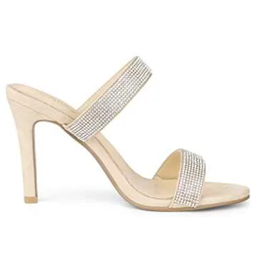 Elegant Rhinestone Mules Sandals for Women by Allegra K