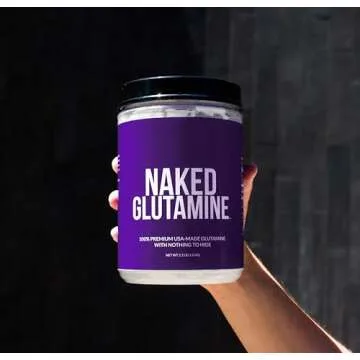 Pure L-Glutamine Made in The USA - 200 Servings - 1,000g, 2.2lb Bulk, Vegan, Non-GMO, Gluten and Soy Free. Minimize Muscle Breakdown & Improve Protein Synthesis. Nothing Artificial