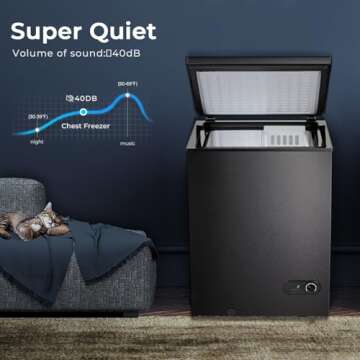 Electactic Chest Freezer 3.5 Cubic Feet for Home Storage