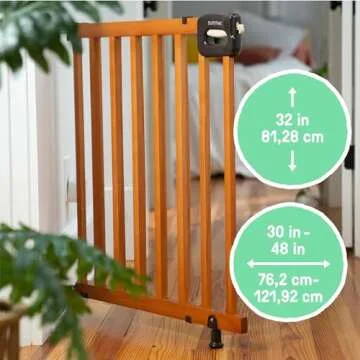 Summer Wood Safety Gate for Baby & Pet Protection 30-48"