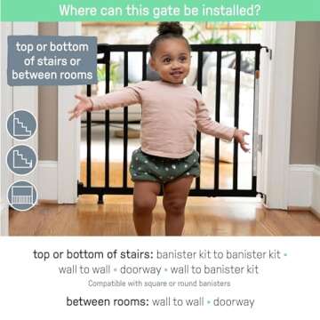 Summer Wood Safety Gate for Baby & Pet Protection 30-48"