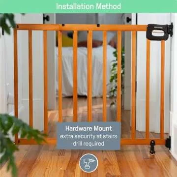 Summer Wood Safety Gate for Baby & Pet Protection 30-48"