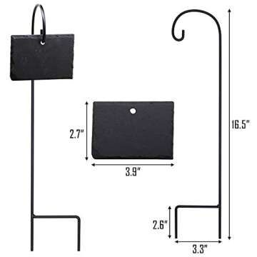 FORUP Slate Plant Label Set – 10 Reusable Garden Sign Tags