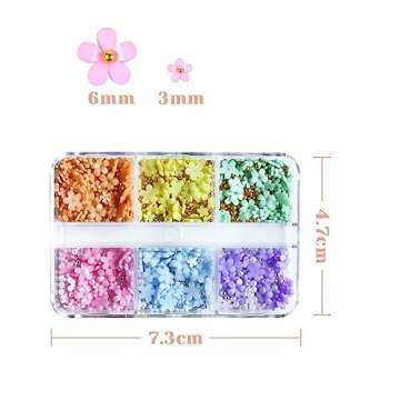 YOSOMK 3D Flower Nail Art Charms Colorful Nail Charms for Acrylic Nails Gold Silver Pearls Nail Supplies Rhinestones Spring Blossom Gems Nail Accessories for Women DIY Nail Decorations Design.…