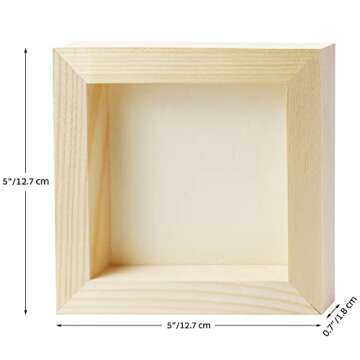 10 Pcs 5x5 Wood Panel Boards, Unfinished Wood Canvas Wooden for Crafts, Painting Canvas, DIY Art Pro...