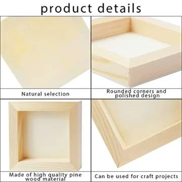 10 Pcs 5x5 Unfinished Wood Panels for Crafts and Painting