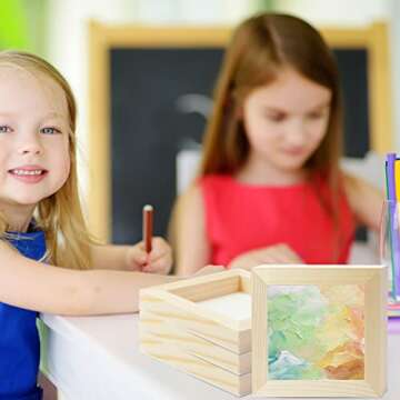 10 Pcs 5x5 Unfinished Wood Panels for Crafts and Painting