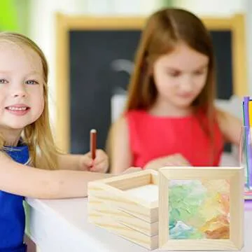 10 Pcs 5x5 Unfinished Wood Panels for Crafts and Painting