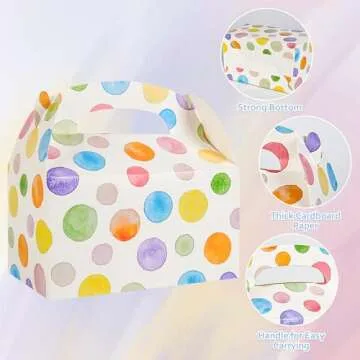 DjinnGlory 36 Pack Rainbow Treat Boxes for Parties