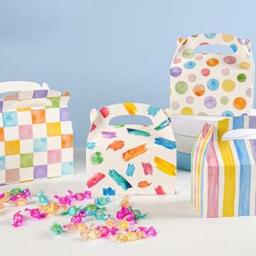 DjinnGlory 36 Pack Rainbow Treat Boxes for Parties