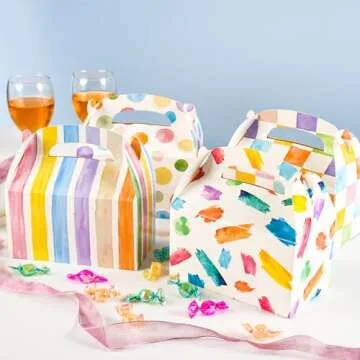 DjinnGlory 36 Pack Rainbow Treat Boxes for Parties